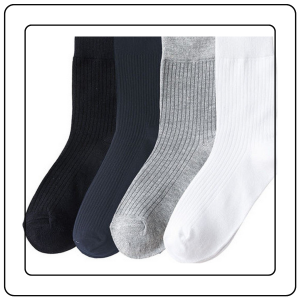 【JJ HOME】Japanese-Style Men’s Cotton Socks Value Pack | 4-Colour Set | Business CasualSocks