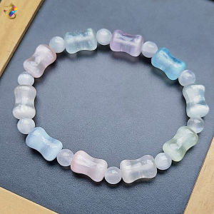 Collection Grade Colorful Bamboo Barrel Selenite Bracelet
