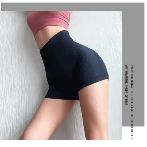 Womens Fitness Shorts Shaping High Waisted Tummy Stretch Quick Dry Running Pants Stretch Yoga Pants
