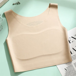 Women Tank Bra Seamless Milk Leather Corset Sports Underwear For Women Breathable And Comfortbale Bra