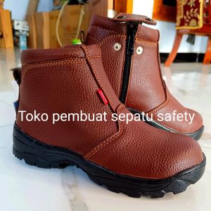 Sepatu safety king skn ujung besi kulit sapi  terlaris terbaik kerja pabrik proyek pom bengkel las lapangan tahan api las sepatu safety ujung besi sepatu safty resleting spatu safety murah sepatu safety viral