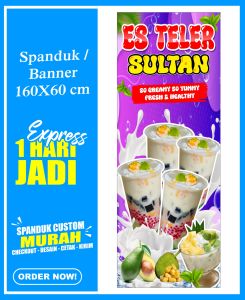 BANNER / SPANDUK ES TELER SULTAN VIRAL 60 X 160 / Banner ES TELER SULTAN VIRAL Spanduk ES TELER SULTAN VIRAL 60x160
