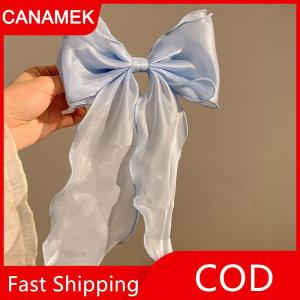 【CANAMEK】 Lưới barrette Bow Ribbon Clip tóc ngọt ngào nhẹ nhàng nữ tính trở lại của đầu siêu Cổ Tích kẹp tóc tiên tiến thời trang phụ kiện mũ nón