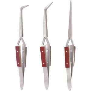 PHYHOO 3pcs Rebound jewelry welding tweezers straight tweezers curved tweezers jewelry manufacturing rebound clip