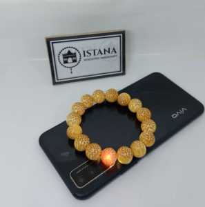 gelang kayu liwung jenar butiran bulat size 14 mm