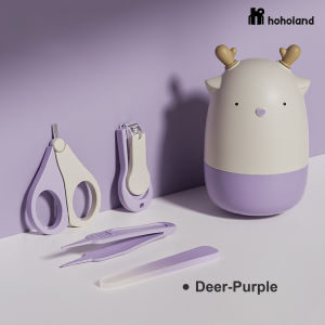 Hoholand Safe Baby Nail Clipper Set Painless Baby Nail Trimmer Grooming Tool Kit 4 in 1
