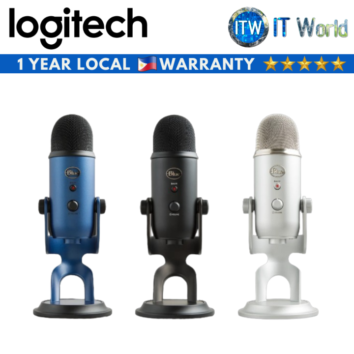 Logitech Blue Yeti Premium Multi Pattern Usb Microphone Midnight Blue Blackout Silver 0969