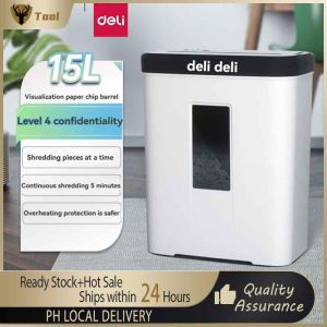 Deli 15L Paper Shredder Machine Heavy Duty Shredder Machine Can Shred Staples A4 High Quality Automatic Shredder Electric Paper Shredder