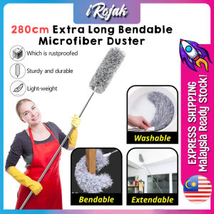 [iRojak] 280cm Extendable Duster Microfiber Bendable Duster Feather Duster 伸缩鸡毛扫 Duster Buang Habuk - SO32
