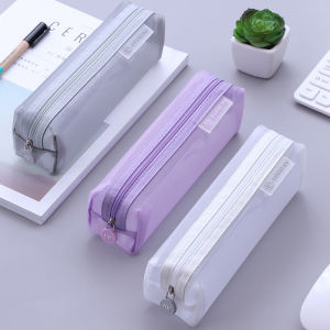 VIVOLILV Large Capacity Nylon Mesh Pencil Case Wear-resistant And Durable Storage Bag For Exam Stationery Student Learning Stationery Supplies