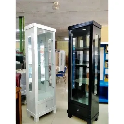 Lemari Pajangan Kaca Hias Kristal 1 Pintu