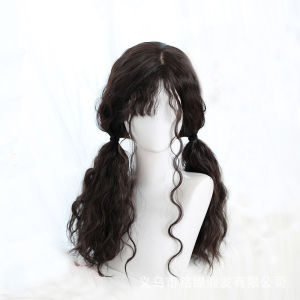 European and American wigs female long hair lolita wigs wool curls bangs chemical fiber hair full head cover high temperature silk curly hair wig