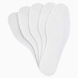 10Pairs Natural Wood Pulp Shoe Insole Sweat-Absorbing Disposable Shoe Pads Non-Slip Cushion