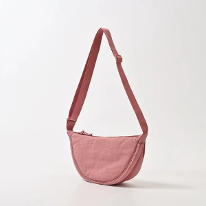 Womens cross body bag with cotton zipper pocket Interior pocket Nylon dumpling bag Small cloth
