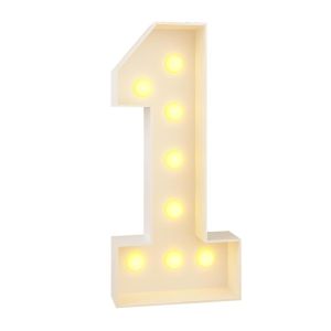 SQMETR 70cm LED Light Balloon Light Up Balloons 0-9 Numbers Balloon Filling Box Giant Figure LED Lighted Number Balloon Birthday Decoration