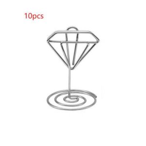 Tiang Nomor Meja 10pcs Table Number Menu Stand Metal Photo Clip Tatakan Holder Foto Price Tag