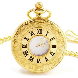 YUNAFIN Men Vintage Quartz Fob Watches Steampunk Pocket Watch Pocket