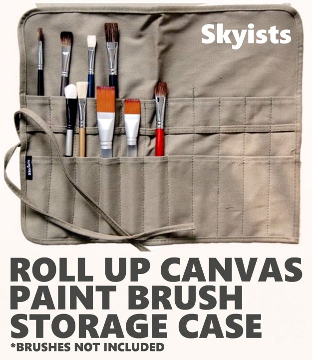 Paint brush best sale roll up case