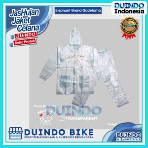 Duindo - Jas Hujan Elephant Brand Hello Kitty Pria Wanita Jaket Celana Mantel Gajah