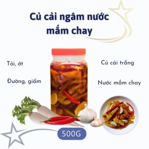 Củ cải ngâm nước mắm chay 500g- 1kg- Ăn chay và mặn đều dùng đượo-  Hương Nhiên