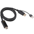 สายเคเบิ้ลอะแดปเตอร์แปลง Hdmi To Displayport 2160P 4K Male To Female พร้อม Usb. 