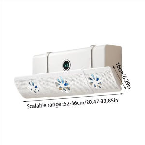 Air Conditioner Deflector Adjustable Air Vent Deflector With 3 Fans Conditioner Baffle For Home Bedroom Living Room