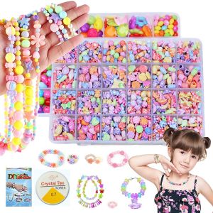 Jewelry Making Mix Color Spacer Bead Set DIY Craft Accessories Beads Kits Handmade Making Bracelet Necklace Toys for Girls