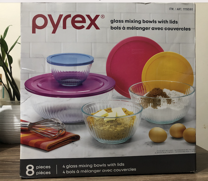 8 pc pyrex 2024 mixing bowl set