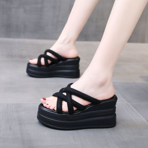 8cm High Lightweight Wedge Sandals for Womens Korean Casual Fashion Style