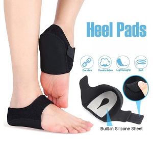 1 Pair Gel Heel Pad Heel Cups Plantar Fasciitis Heel Spur Pain Relief Foot Protection Socks Thin Biomedical Gel Protectors