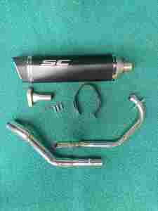 YAmaha FZ stainless elbow on SC Project Nitobe with silencer