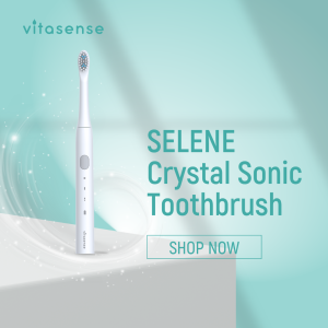 Vitasense Selene Crystal Sonic Toothbrush | Electric USB Rechargeable IPX7 Waterproof