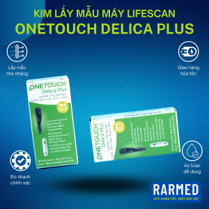 Hộp 25 kim lấy máu bút lấy máu máy đo đường huyết Lifescan Onetouch Delica Plus