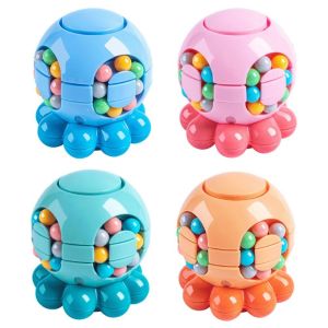 CANICECA Plastics Magic Bean Cube Spinner Finger Gyro Octopus Spherical Rotating Ball Funny 3D Stress Relief Toy