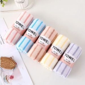 Little.Daisy98 ผ้าขนหนูผืนเล็ก ผ้าเช็ดหน้า เช็ดผม คละสี ขนาด 26*56cm