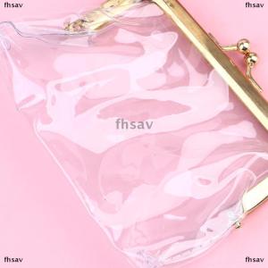 [COD] fhsav Ins Transparent Simple Iron Mouth Clip Bag Small Things Storage Bag Coin Purse