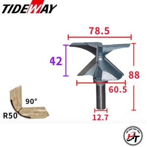 Mũi soi uốn cong gỗ CNC phay bo cong 90 độ mdf góc R18 R30 R50 Tideway MSUC-TW
