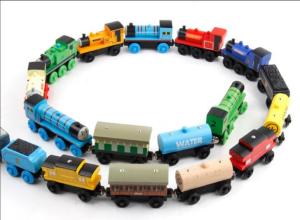 6 Pcs Pack New Thomas & His Friends Anime Wooden Railway Trains Toys for Boys set Train Toy Model Great Birthday Gift for kids