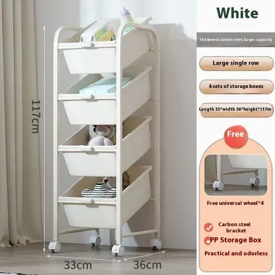 Toy Storage Rack/Childrens Book Rack Home Baby Drawing Book Floor Storage Rack Mobile Cart