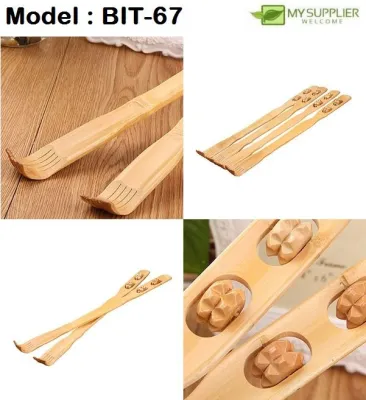 18inch Handy Bamboo Massager Back Scratcher Wooden Body Stick Roller Itich