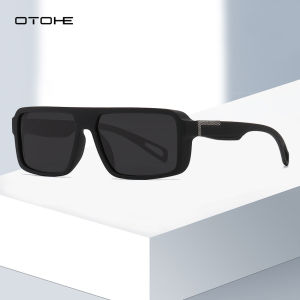 OTOHE Men’s Retro Sunglasses Polarized Sunglasses Fashion Square Sunglasses Driving Sunglasses UV400 Elastic Paint Design Clean Vision Sunglasses Cycling Riding Running Glasses