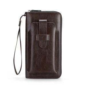 JOANNA BAG #8036 KOREAN LEATHER FASHION PHONE WALLET WITH CARD HOLDER AND WRIST TRAP FOR MEN