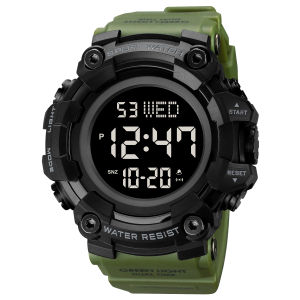 Skmei quay số lớn đồng hồ bấm giờ đồng hồ thể thao Mens đèn LED đồng hồ đeo tay kỹ thuật số 5BAR đồng hồ đếm ngược chống thấm nước reloj Hombre