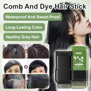 【Cover Gray Hair In 5 Seconds】Quickly Conceal / Emergency Color Touch-up Disposable Hair Coloring Stick / Instant Results / No Rinsing Required Portable Hair Color Stick / Natural Formula/Emergency Hair Color Stick For Black