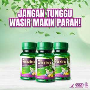 Bio Gold - Bundling 3 Botol Kapsul Wazira Herbal Ekstrak Daun Ungu Untuk Benjolan Ambeyen BPOM