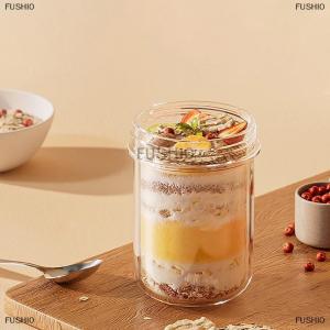 [COD] FUSHI0 430ML New Breakfast Cups Oatmeal Cereal Nut Yogurt Salad Cup Leakproof Oats Container With Lid Spoon Food Storage Box