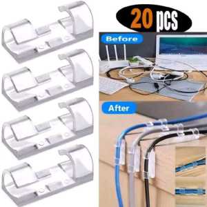 Klip Kabel Tempel Klem Kabel Tempel Clip Cable Pengikat Penjepit Kabel Tempel Tanpa Paku