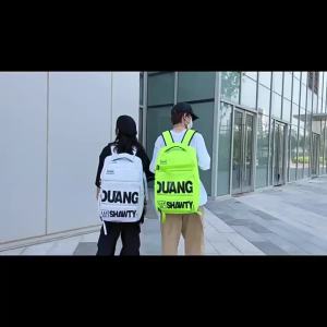 LZD  Practical Travel Letters Mens Fashion Bright Color Dry Wet Separation Design Sports Leisure Large Capacity Schoolgirl Backpack