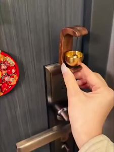 Door-Suction Type Wind Chime With Magnetic Brass Bells - Door Entry Reminder. Wireless Doorbell With Wooden Wind Chime - Front Door Chime. Door Hanger For Doorbell