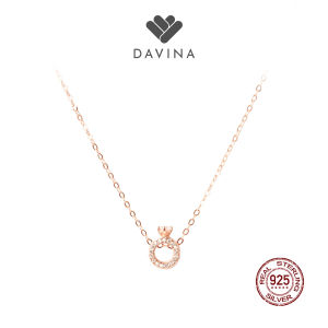 DAVINA Ladies Khloe Necklace Rose Gold Plated Sterling Silver 925 - Kalung Wanita Perak S925